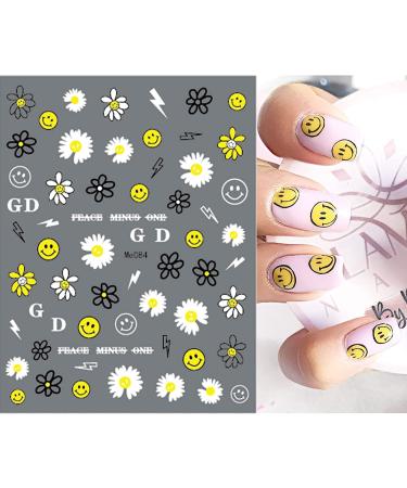Daisy Sunflower Nail Art Stickers - 12 Sheets Cute Floral Decals for Spring & Summer Manicure - Buy Online on GoSupps.com
