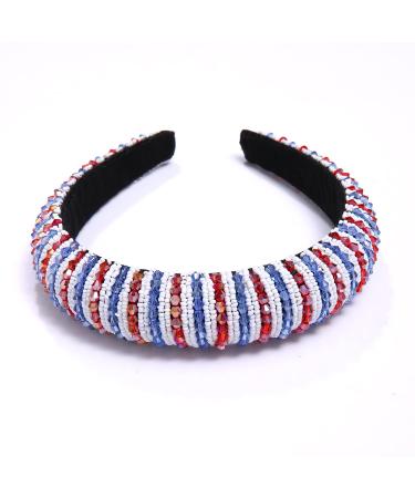 NVENF 4th of July Crystal Rhinestone Headbands - Patriotic American Flag Hair Accessory for Women - Buy Online on GoSupps.com