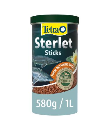 Tetra Pond Sterlet Sticks Complete Fish Food for Sturgeons and Sterlets Rapidly Sinking Sticks 1 Litre Fish 580 g (Pack of 1)