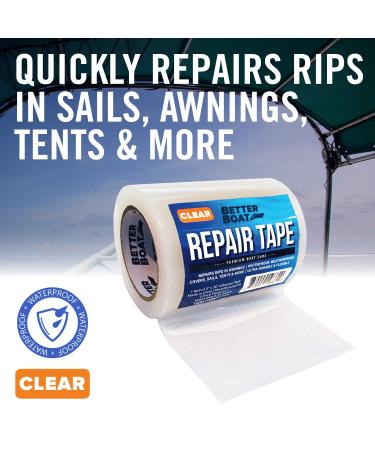 Repair Tape Fabric Repair Boat Covers Canvas Repair Tape Pop Up Camper RV Awning Repair Tape Tarp Canopy Tear & Vinyl Waterproof Bimini Tops Sail Air Mattress Patch Kit 30FTx3 Clear Heavy Duty - Buy Online on GoSupps.com