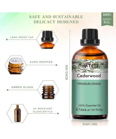 Cedarwood Essential Oil 30ML - Premium Grade Pure Oil for Diffusers, Aromatherapy, and Candle Making - Buy Online on GoSupps.com