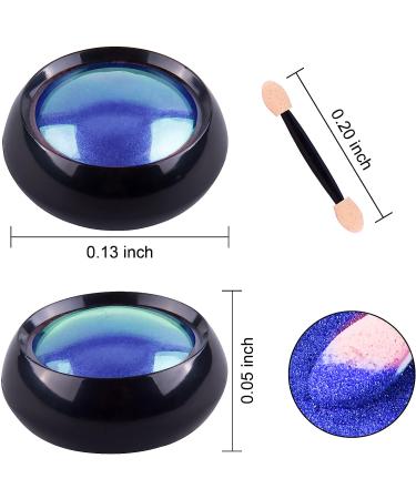 Duufin 22 Colors Chrome Nail Powder Set with 22 Eyeshadow Sticks - Metallic Mirror Effect, Holographic Aurora Powder for Nail Art - 1g/Jar - Buy Online on GoSupps.com