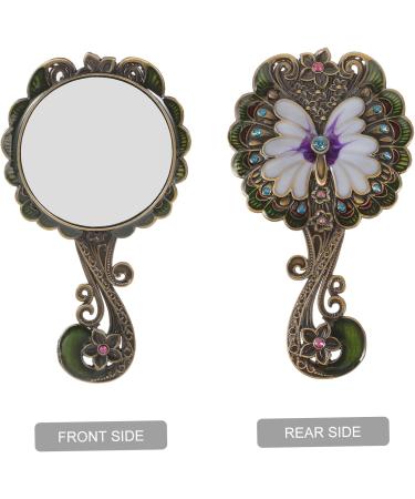 GUIREPTY Portable Decorative Mirror Antique Mirror 1 Set Retro Handheld Mirror Oval Vanity Mirror Personal Vanity Mirrors Retro Makeup Mirror Antique Hair Comb Decorative Mirror Comb Hair - Buy Online on GoSupps.com