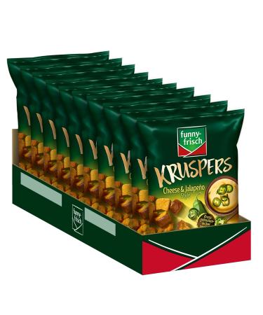 funny-frisch Kruspers Cheese & Jalapeno Style 10-pack (10 x 120 g) Jalapeno & Cheese