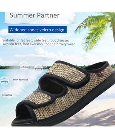 LEEWEE Wide Width Open Toe House Slippers for Conditions like Hammer Toe & Plantar Fasciitis - Black (Size 40) - Buy Online on GoSupps.com