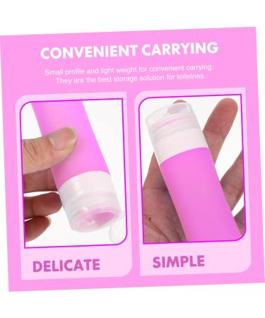 Mikinona Travel Storage Bottle Cylindrical Bottling Shampoo Bottle Refillable Bottle Shampoo Containers Silicone Liquid Bottle Empty Storage Silica Gel Cosmetic Set Bottle Purple Travel 11.4X3.6CM Purple - Buy Online on GoSupps.com