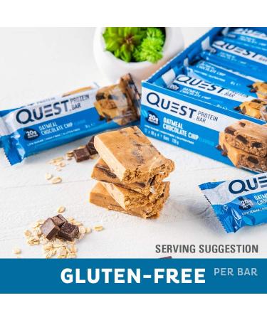 Buy Quest Nutrition Oatmeal Chocolate Chip Bars - 12x60g | Healthy Snack & Protein Boost | International Shipping Available - Buy Online on GoSupps.com