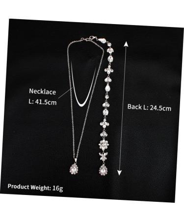 CHILDWEET Choker Necklaces for Girls Wedding Necklaces Ladies Back Chain Body Chain Box Crystal Back Miss - Buy Online on GoSupps.com
