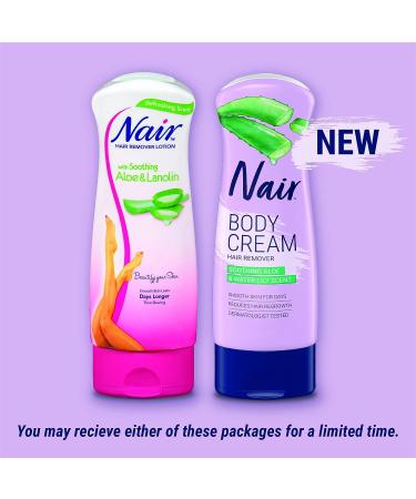 Nair Aloe and Water Lily Hair Removal Cream 9oz - Leg and Body Hair Remover - Buy Online on GoSupps.com
