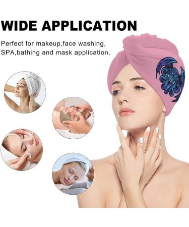 Cthulhu Esport Mascot Microfiber Hair Towel Wrap for Women - 10" x 26" Super Absorbent Hair Turban with Button - Fast International Shipping - Buy Online on GoSupps.com