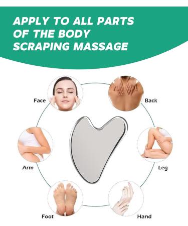 Stainless Steel Gua Sha Tool for Face & Body | Premium Gua Sha Massage Tool for Sculpting & Relaxation - Buy Online on GoSupps.com