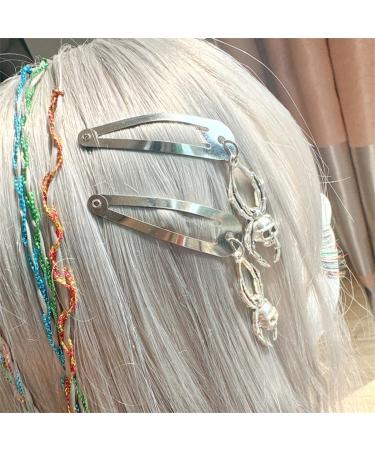 JSGHGDF Simple Snap Clip Kid Hairpins Pendant Metal Hair Clip Skull with Pendant Handmade Hairpins Snap Hairpins 1 - Buy Online on GoSupps.com
