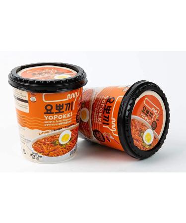 Yopokki Sweet & Mild Spicy Rabokki Cup - Korean Snack (2 Cups) - Buy Online on GoSupps.com