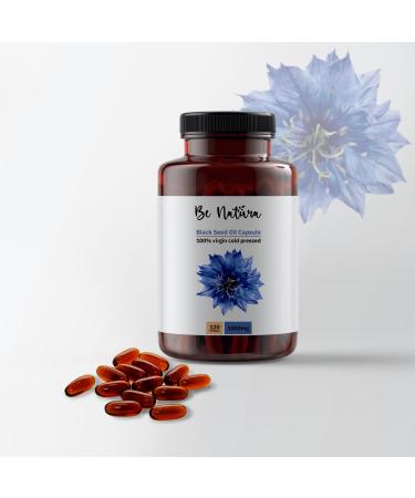 Be Natura 1000mg Blackseed Oil Capsule - 120 Softgel Capsules with More Than 20mg Thymoquenine | Premium Cold Pressed Virgin Oil | High Strength Thymoquenine for Immune- System Support Aid Digestive