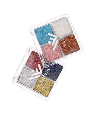 AUTSUPPL 2pcs Glitter Eye Makeup Sparkly Eyeshadow Eyeshadows Eyeshadow Single Makeup Eyeshadow Face Glitter