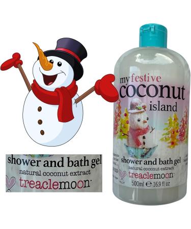Treaclemoon My Festive Coconut Island Bath & Shower Gel (500 ml) with a Gift Bag. Gift for Birthday Friend Family Colleague. - Buy Online on GoSupps.com