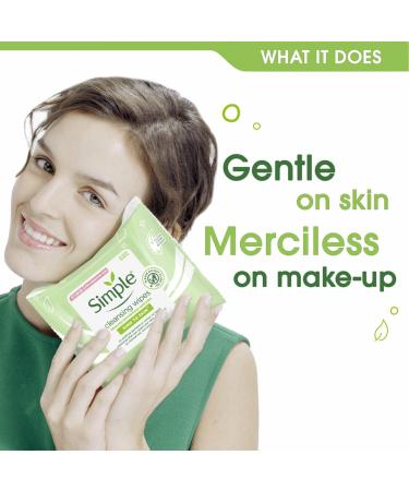 Simple Kind To Skin Cleansing Facial Wipes - 3 Pack (75 Wipes Total) - Buy Online on GoSupps.com