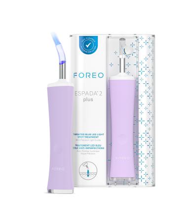 Foreo Espada 2 Plus precise targeted LED- skin care device for the treatment of impurities- FDA-enclosed- medical silicone- scar and stain treatment on the face- lavender - Buy Online on GoSupps.com