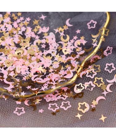 Moon Star Heart Nail Art Glitter Sequins Flower for Beauty Makeup Face Body Nail Craft Art Decoration 12 Grids - Buy Online on GoSupps.com