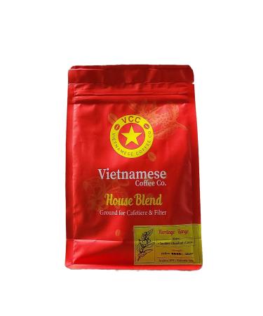 Vietnamese Coffee Co - "House Blend" (Smokey Hazelnut & Cocoa) - 220g Ground Coffee Cocoa 220 g (Pack of 1)