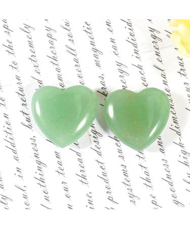 Soulful Healing Green Aventurine Crystal Heart Pocket Stones - 20mm (2pcs) for Reiki, Meditation, and Stress Relief - Buy Online on GoSupps.com