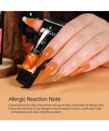 UR SUGAR Autumn Winter Poly Extension Gel Nail Set - 6 Fall Colours Including Maple, Pumpkin, and Glitter Red - Perfect for Halloween and Christmas Gifts Box for Women - Buy Online on GoSupps.com