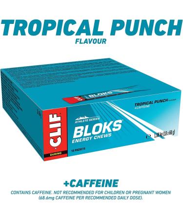 Clif WOWOOO SHOT BLOKS Energy Chews 18-Pack Tropical Punch Flavors with Caffeine - Buy Online on GoSupps.com
