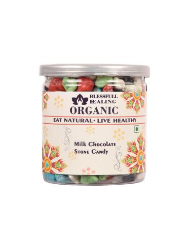 Blessfull Healing Organic Milk Chocolate Stone Candy 400 Gram Airtight Container (Packing May Vary)