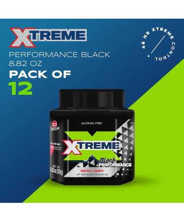 Xtreme Performance Black Styling Hair Gel with Aloe Vera 8.82 oz Jar - Pack of 12 - Buy Online on GoSupps.com
