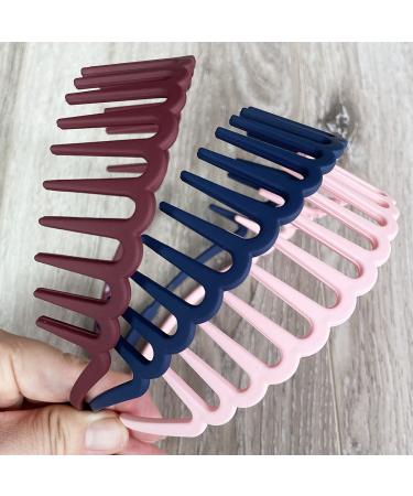 Springtime Colorful Comb Headbands for Women - 6pcs Plastic Hairbands with Teeth Zip Zap Hair Hoop - Girls Model 2 - Buy Online on GoSupps.com
