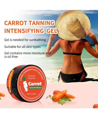 100ml Carrot Tanning Intensifying Gel - Outdoor & Tanning Bed Accelerator for Women & Men | Natural Moisturizing Tanning Cream & Fast Bronzing Butter - Buy Online on GoSupps.com
