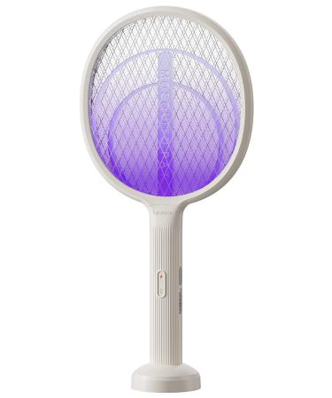 GAIATOP Electric Fly Swatter 3200V Rechargeable 2 in 1 Fly Swatter 1200mAh Bug Zapper Racket with UV Light Fly Zapper Dual Mode for Indoor and Outdoor Home Office Backyard Patio Camping 1Pack