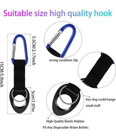 Durable Silicone Water Bottle Holder Clip with Carabiner & Key Ring - Perfect for Outdoor Activities and Traveling - Buy Online on GoSupps.com
