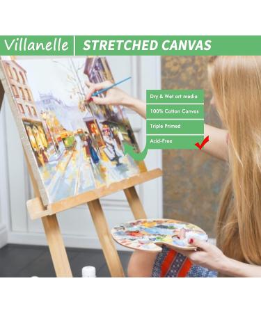 Artist Canvas Set - 6x8, 8x10, 10x12, 12x16 - 8 Piece Frame Board Panels - 100% Cotton Blank Canvas for Oil, Acrylic, Watercolor Painting - Acid-Free for Kids & Artists - Buy Online on GoSupps.com