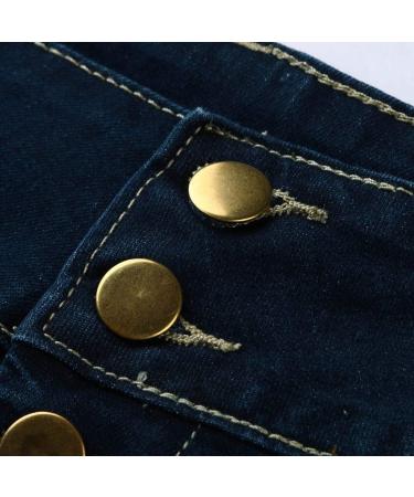 Sanahy Women's High Waist Washed Denim A-Line Skirt | Knee-Length Fishtail Style | 3XL | Dark Blue - Buy Online on GoSupps.com