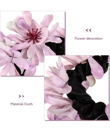 minkissy Flower Hair Tie Stretchy Hair Band Ponytail Holder Elastic Hair Ring Hair Accessory - Buy Online on GoSupps.com