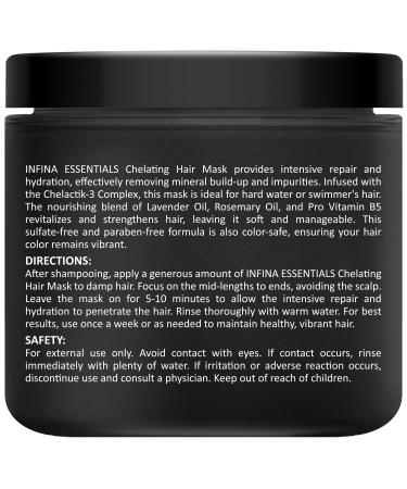 Chelating Metal Detox Hair Mask - Ion Hair Mask with Chelactik-3 & Rosemary Oil for Hard Water Swimmers & Color-Treated Hair - 8.45 fl oz - Buy Online on GoSupps.com