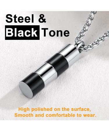 U7 Ladies Cremation Urn Necklace - Celtic Knot Dog Feet Wing & Crucifix Designs - Memorial Jewelry for Ashes in Stainless Steel - Fire Burial Pendant Chain for Men & Women - Buy Online on GoSupps.com