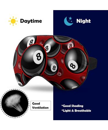 LynaRei Billiards Pool 8 Ball Sleep Mask Style-4 | Adjustable Strap Blindfold for Sleeping | Soft Eye Cover for Light Blocking - Buy Online on GoSupps.com