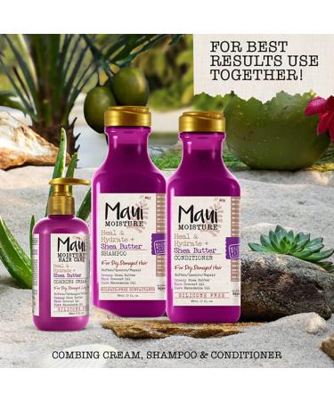 Maui Moisture Heal & Hydrate Shea Butter Shampoo & Conditioner - Vegan, Silicone, Paraben, Sulfate-Free - 13 Fl Oz - Buy Online on GoSupps.com