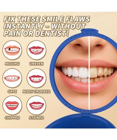 Cosmetic Dental Veneers Upper and Lower Custom Fit Whitening Covers Temporary Snap-On Smile Enhancement Kit Reusable with Fitting Tools - Buy Online on GoSupps.com