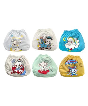 Ozyol trainer pants for dropping patch training 6 -pack - reusable learning diapers baby underwear for cleaning toilet training 80 Bear - Buy Online on GoSupps.com