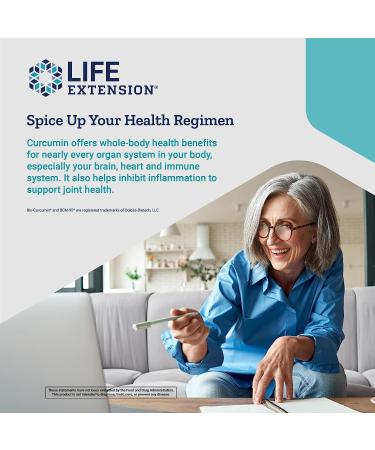Life Extension Super Bio-Curcumin Turmeric + Magnesium Caps Heart Health Bones Metabolism Non-GMO Gluten-Free Vegetarian 60+100 Capsules - Buy Online on GoSupps.com