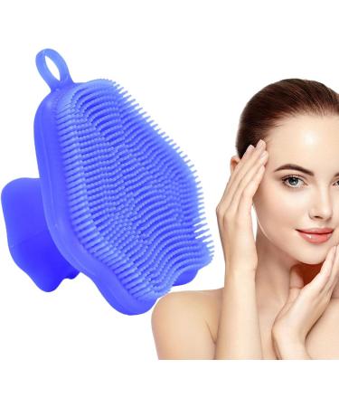 Silicone Face Scrubber Exfoliator Manual Silicone Face Scrub & Facial Scrubber - Silicone Face Scrub Facial Cleansing Rubber Face Exfoliator Brush for Delicate Cleaning Blue - Buy Online on GoSupps.com