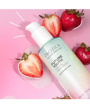 Pacifica Beauty Future Youth Foaming Cleansing Gel | Gentle Vegan Face Wash for All Skin Types | Alcohol-Free & Dermatologist Tested Makeup Remover - Buy Online on GoSupps.com