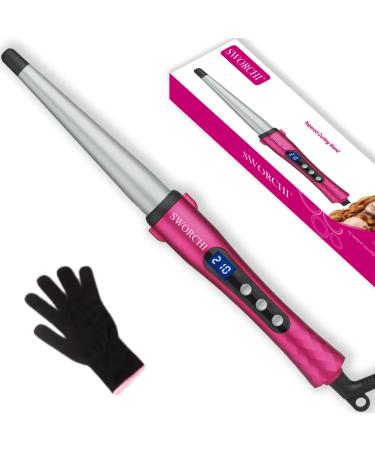 Lockenstab Large Little Locks Ceramic Beach Waves Waves for Hair with LCD Display 100-230 C Curling Iron Hair Curler with gloves Waves for lunic hair hair styling devices curls