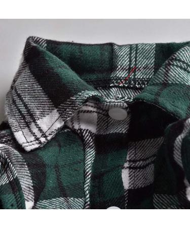 Yowablo Plaid Pet Shirt - Stylish Green Dog Shirt (Size S) for International Shipping - Buy Online on GoSupps.com
