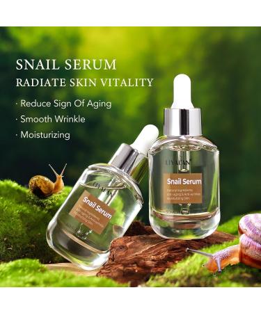 LIYALAN Collagen Snail Mucin Face Serum | Anti-Aging & Moisturizing Skincare | 30ml - Shop Internationally - Buy Online on GoSupps.com
