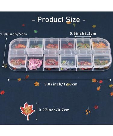Kalolary Maple Leaves Nail Art Sequins - 3D Fall Stickers & Glitter Flakes for Autumn Nail Decor - Buy Online on GoSupps.com