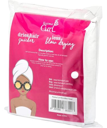 Kozma Curl Microfiber Towel 20x37'' - Absorbent Towel for Curly Hair | Hair Wrap Turban | Anti-Frizz Microfiber Hair Towel - Buy Online on GoSupps.com